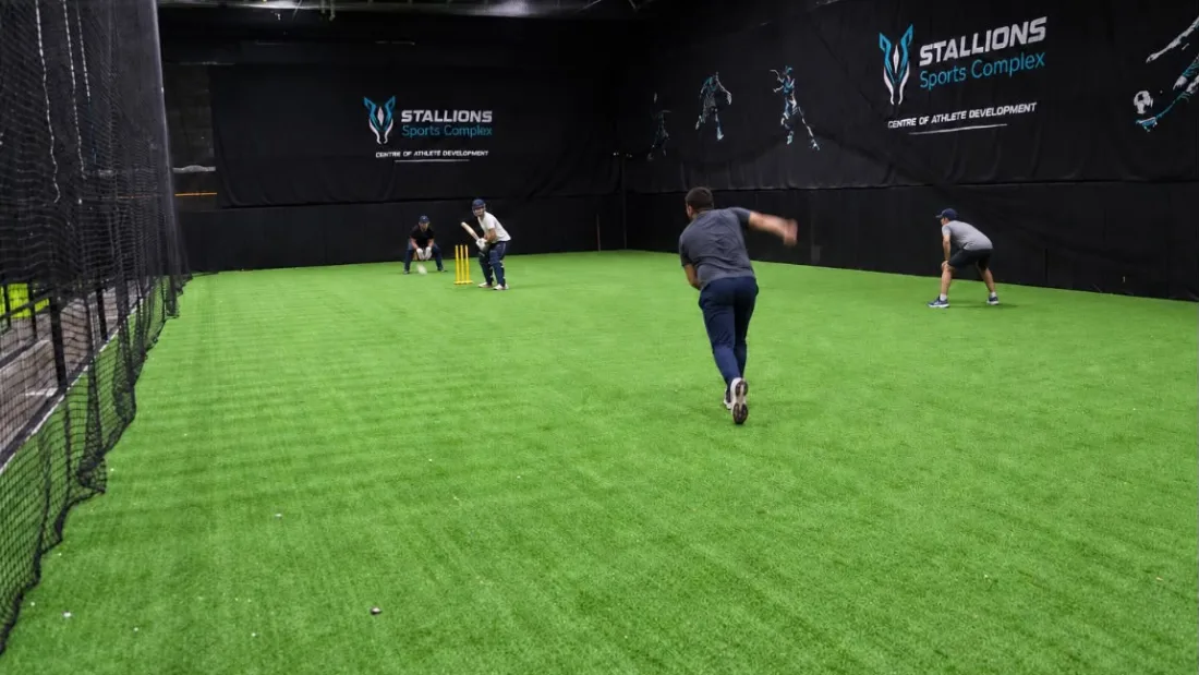 Indoor cricket box at Stallions