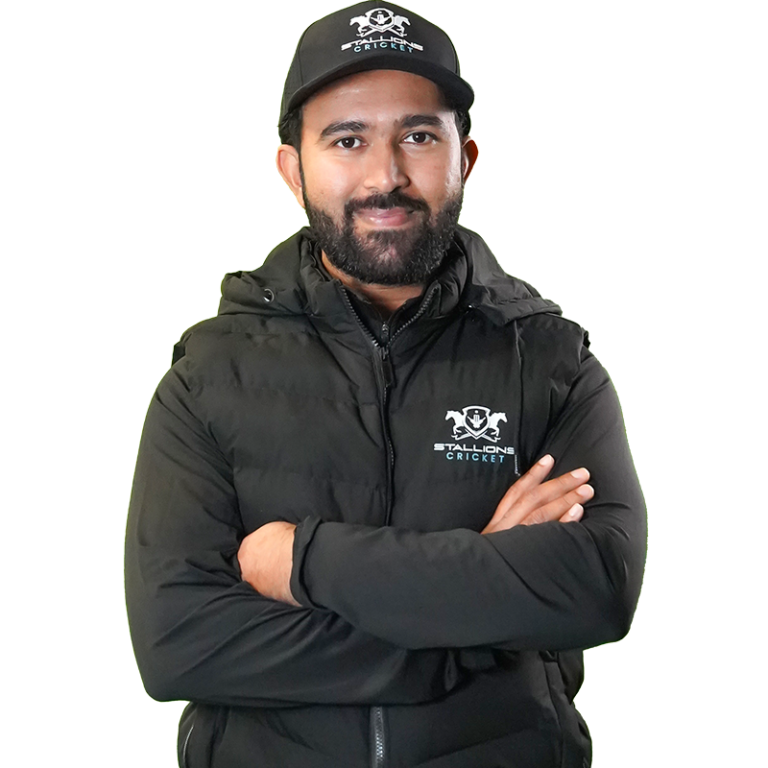 Coach Mohammad Tharick - Close up of young cricketer in helmet